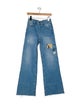 Understated Leather Mid-Rise Wide Leg Jeans