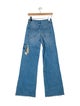 Understated Leather Mid-Rise Wide Leg Jeans