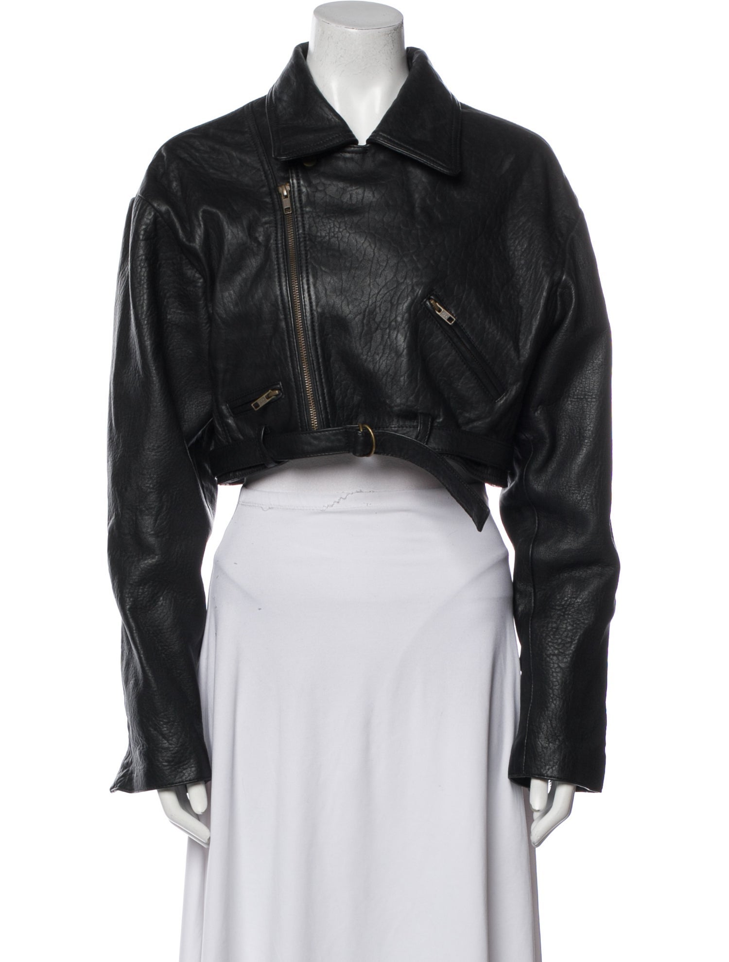 Understated Leather Leather Biker Jacket