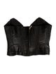 Understated Leather Suede Strapless Crop Top