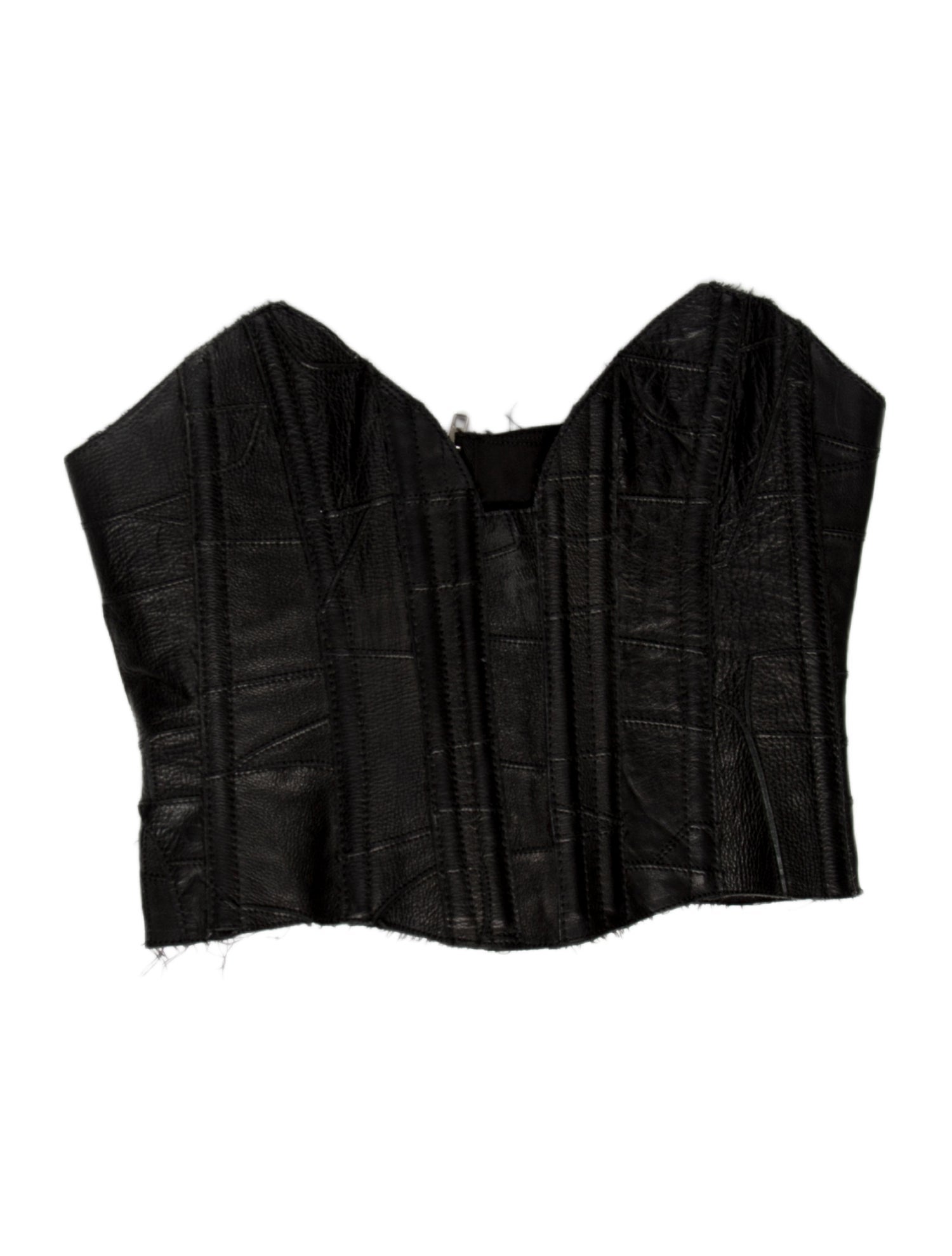 Understated Leather Suede Strapless Crop Top