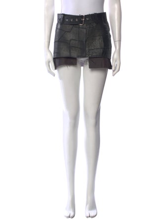Understated Leather Leather Mini Skirt