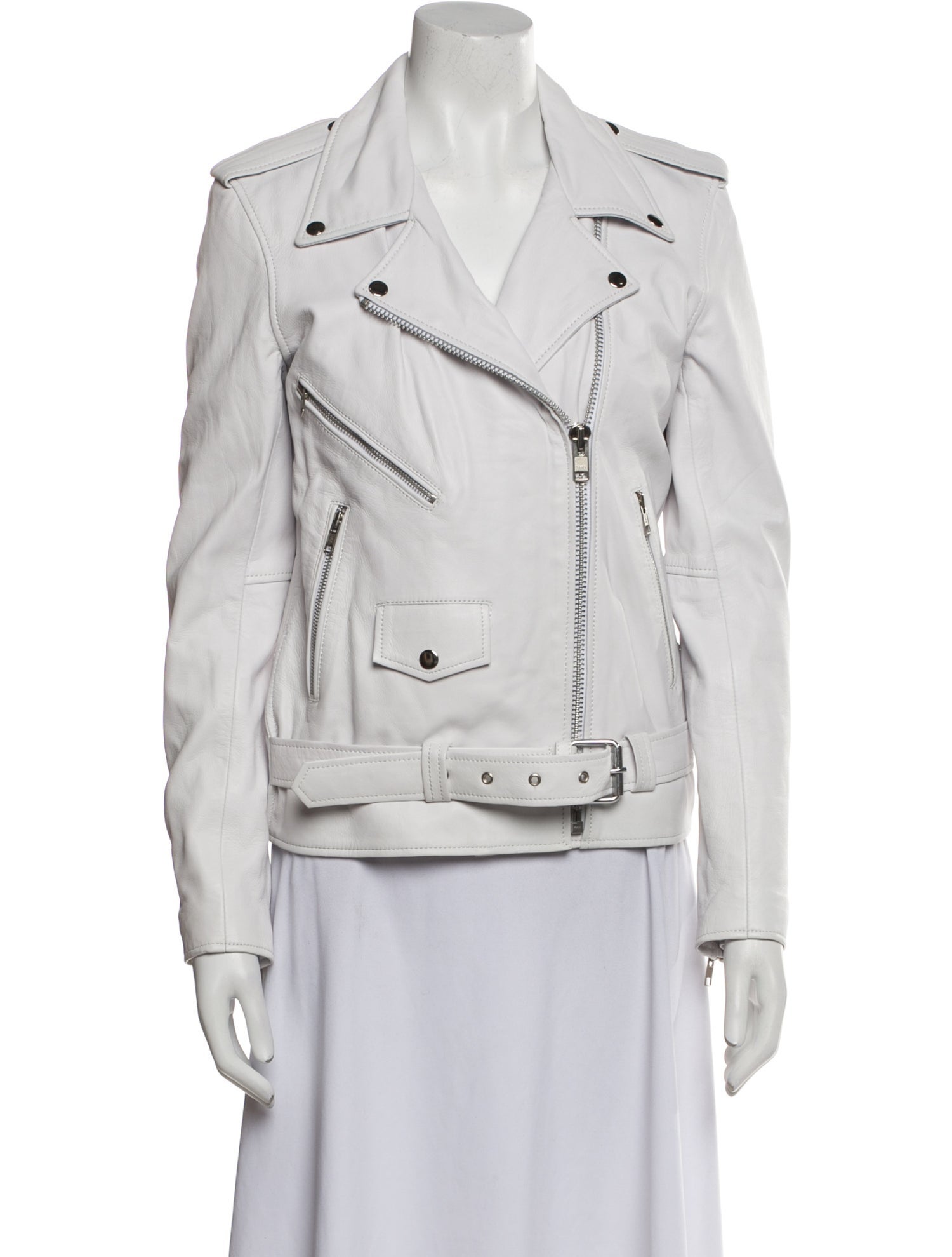 Understated Leather Leather Biker Jacket