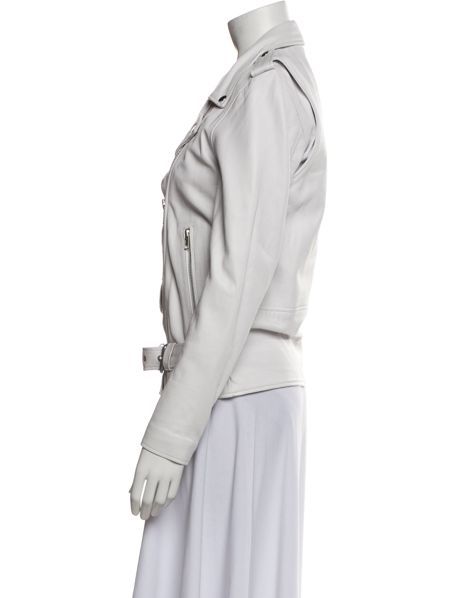 Understated Leather Leather Biker Jacket