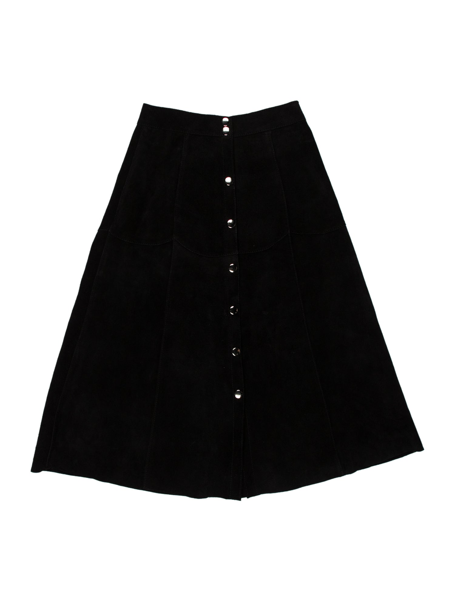Understated Leather Leather Knee-Length Skirt