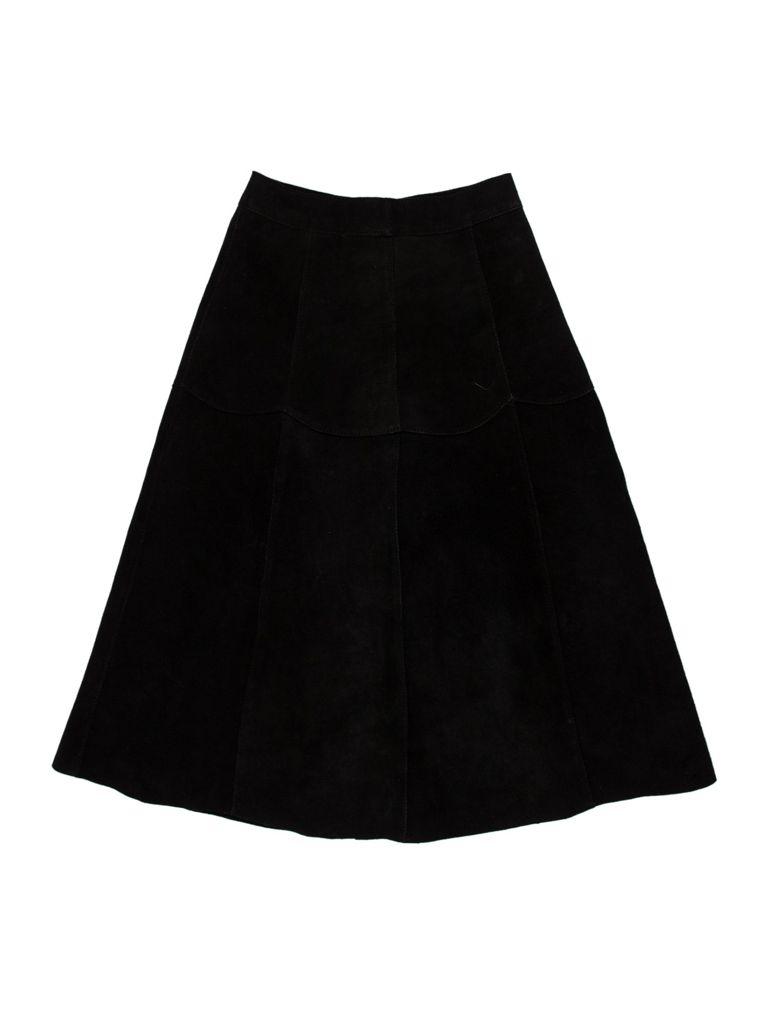 Understated Leather Leather Knee-Length Skirt
