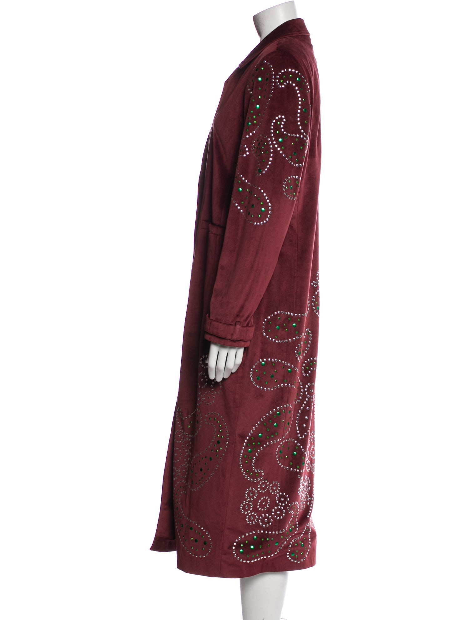 Understated Leather Patterned Coat