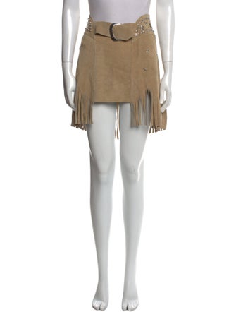 Understated Leather Leather Mini Skirt