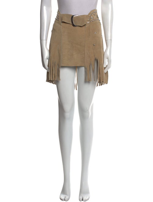 Understated Leather Leather Mini Skirt