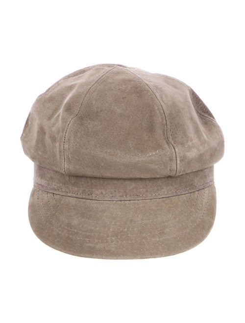 Understated Leather Suede Newsboy Hat