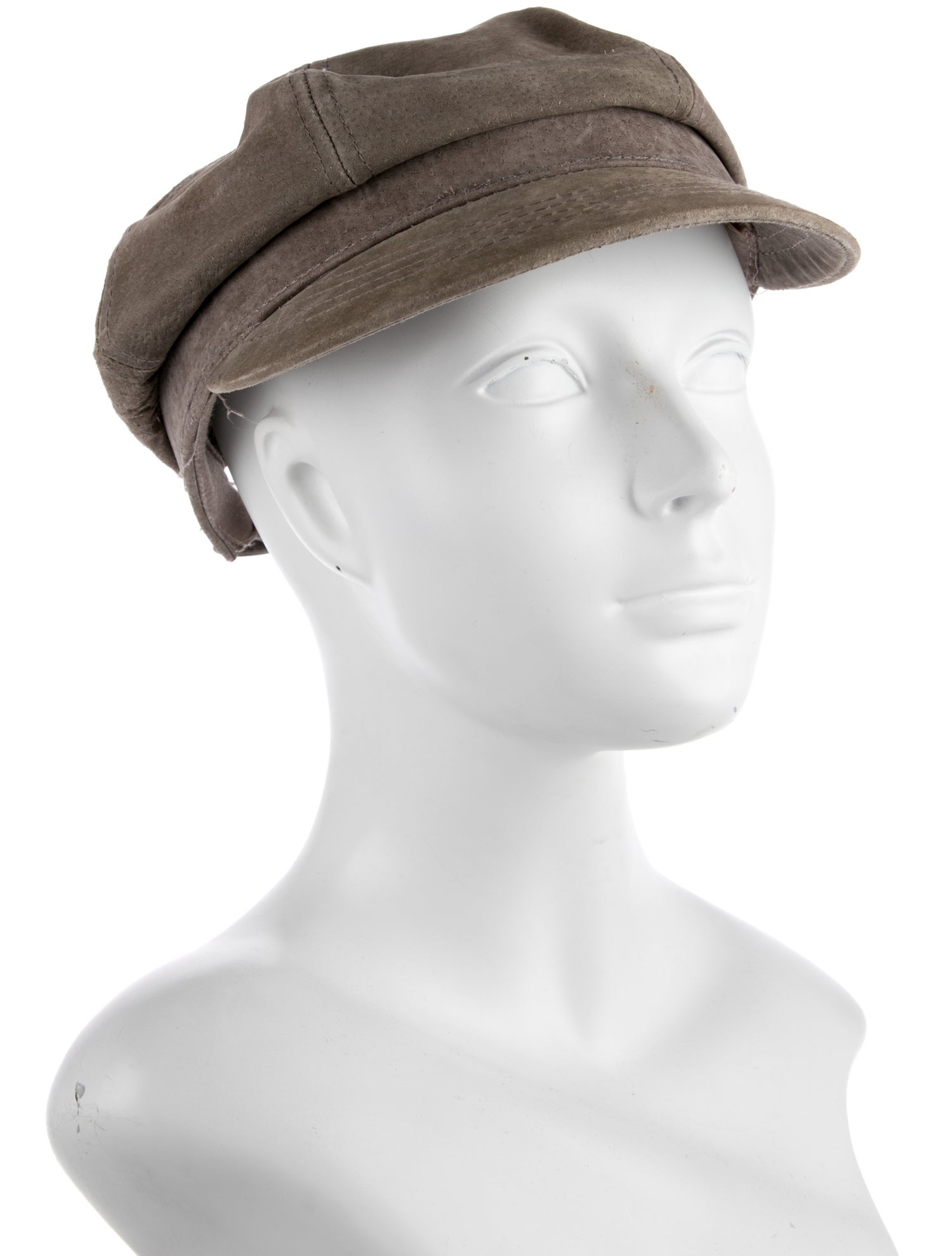 Understated Leather Suede Newsboy Hat
