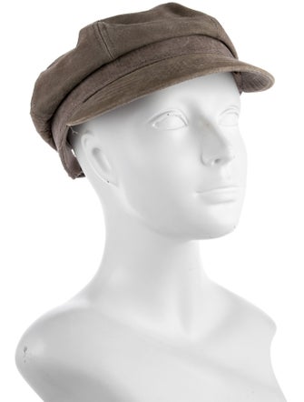 Understated Leather Suede Newsboy Hat