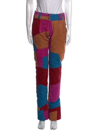 Understated Leather Leather Straight Leg Pants