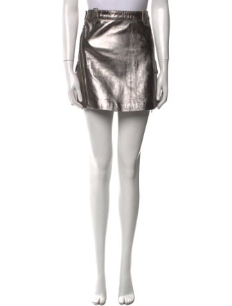 Understated Leather Leather Mini Skirt