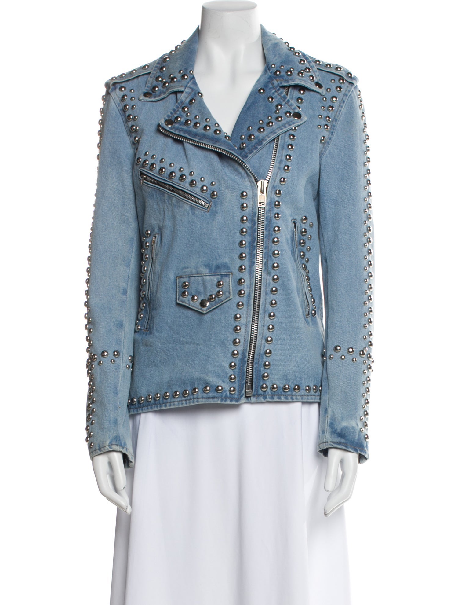 Understated Leather Leather Denim Jacket