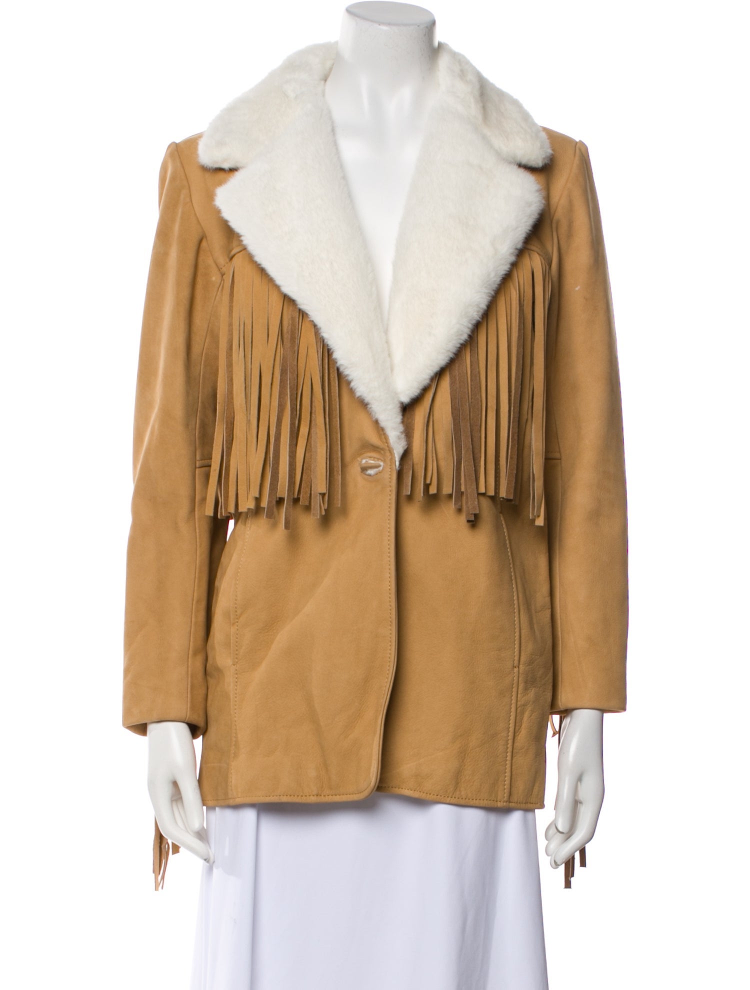 Understated Leather Calf Leather Coat