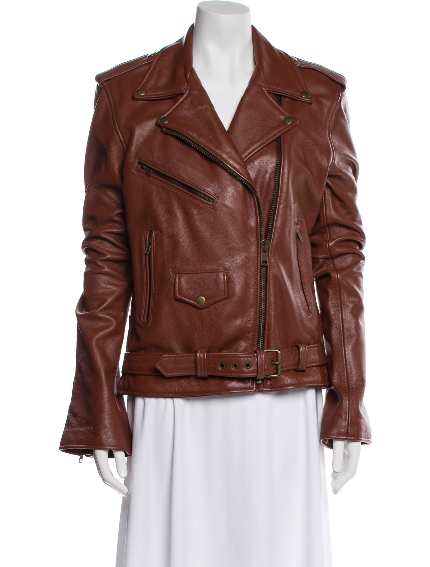 Understated Leather Leather Biker Jacket