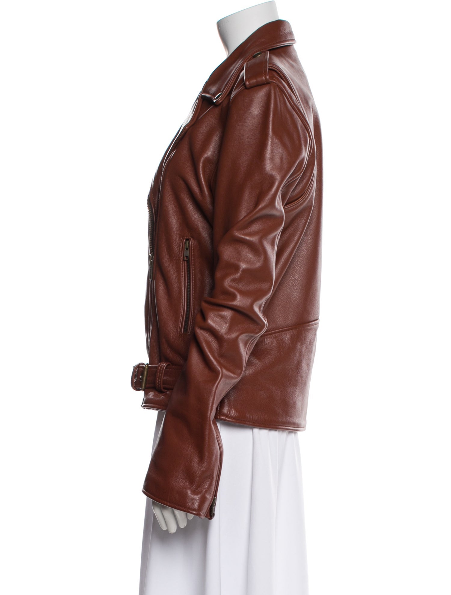 Understated Leather Leather Biker Jacket