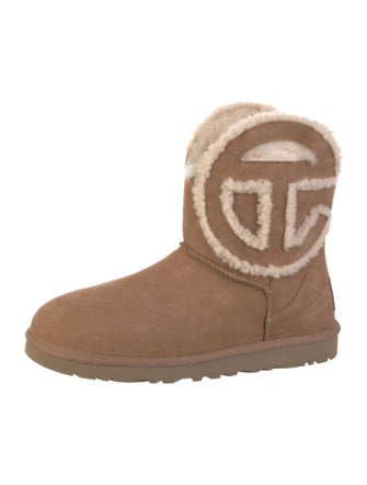 UGG x Telfar Suede Fur Trim Boots