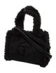 UGG x Telfar Suede Small Black Shearling Shopping Bag