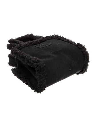 UGG x Telfar Suede Small Black Shearling Shopping Bag