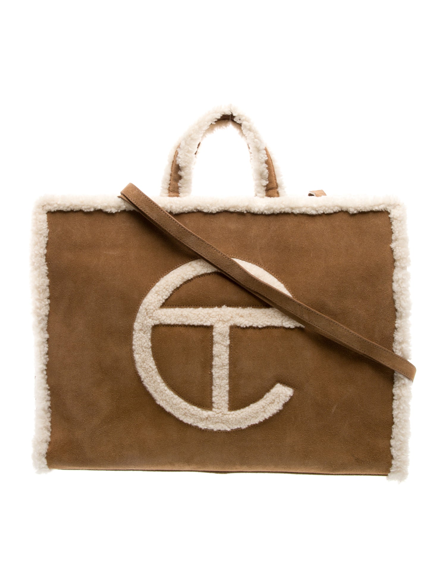 UGG x Telfar Suede Chestnut Shopping Bag Large