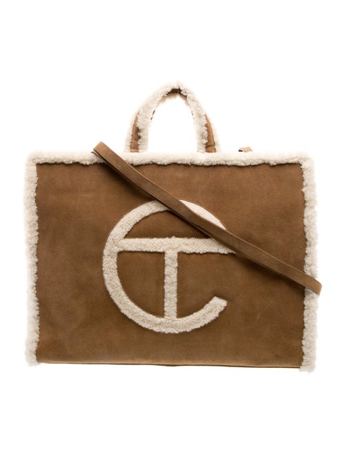 UGG x Telfar Suede Chestnut Shopping Bag Large