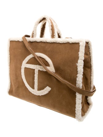 UGG x Telfar Suede Chestnut Shopping Bag Large