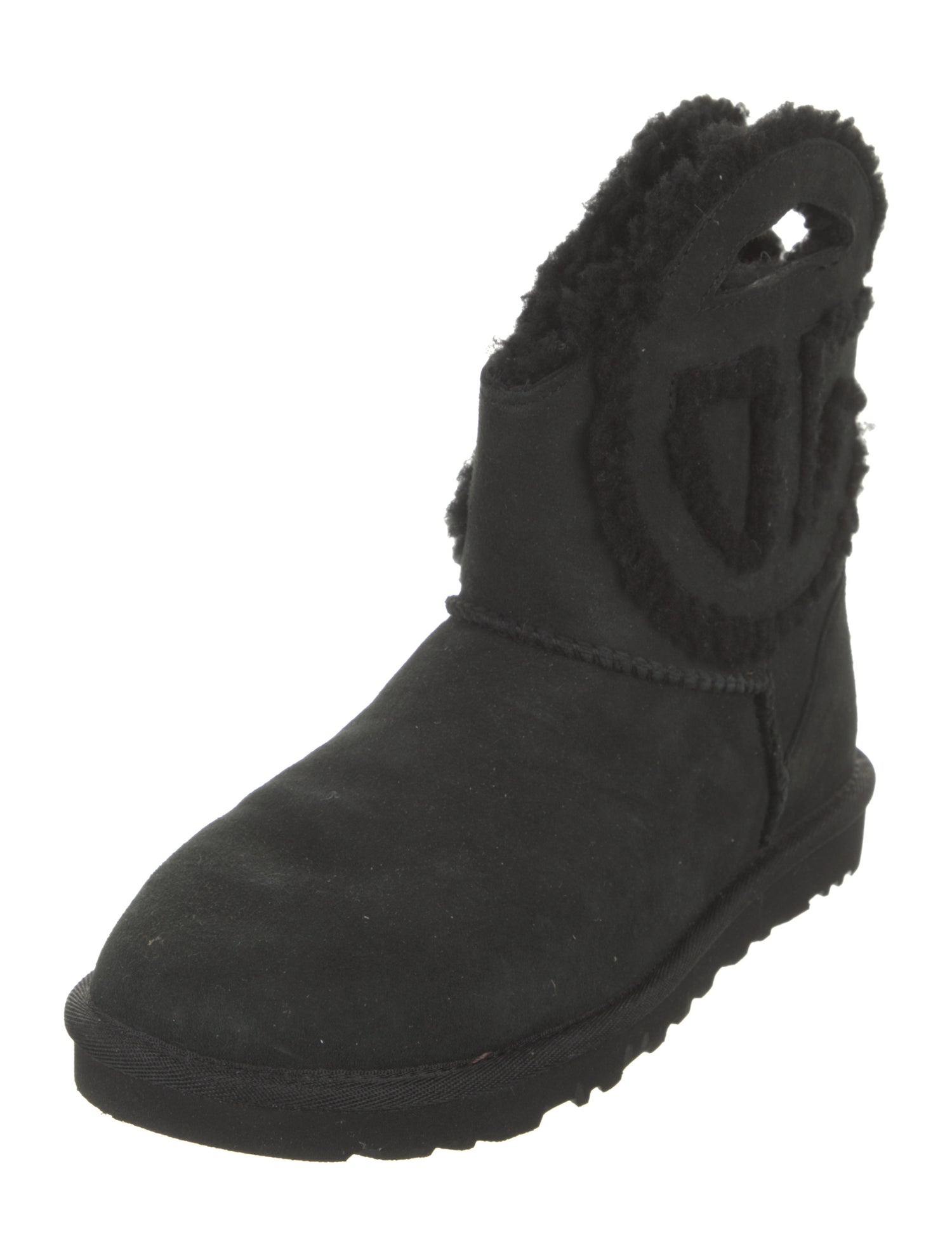UGG x Telfar Suede Fur Trim Snow Boots