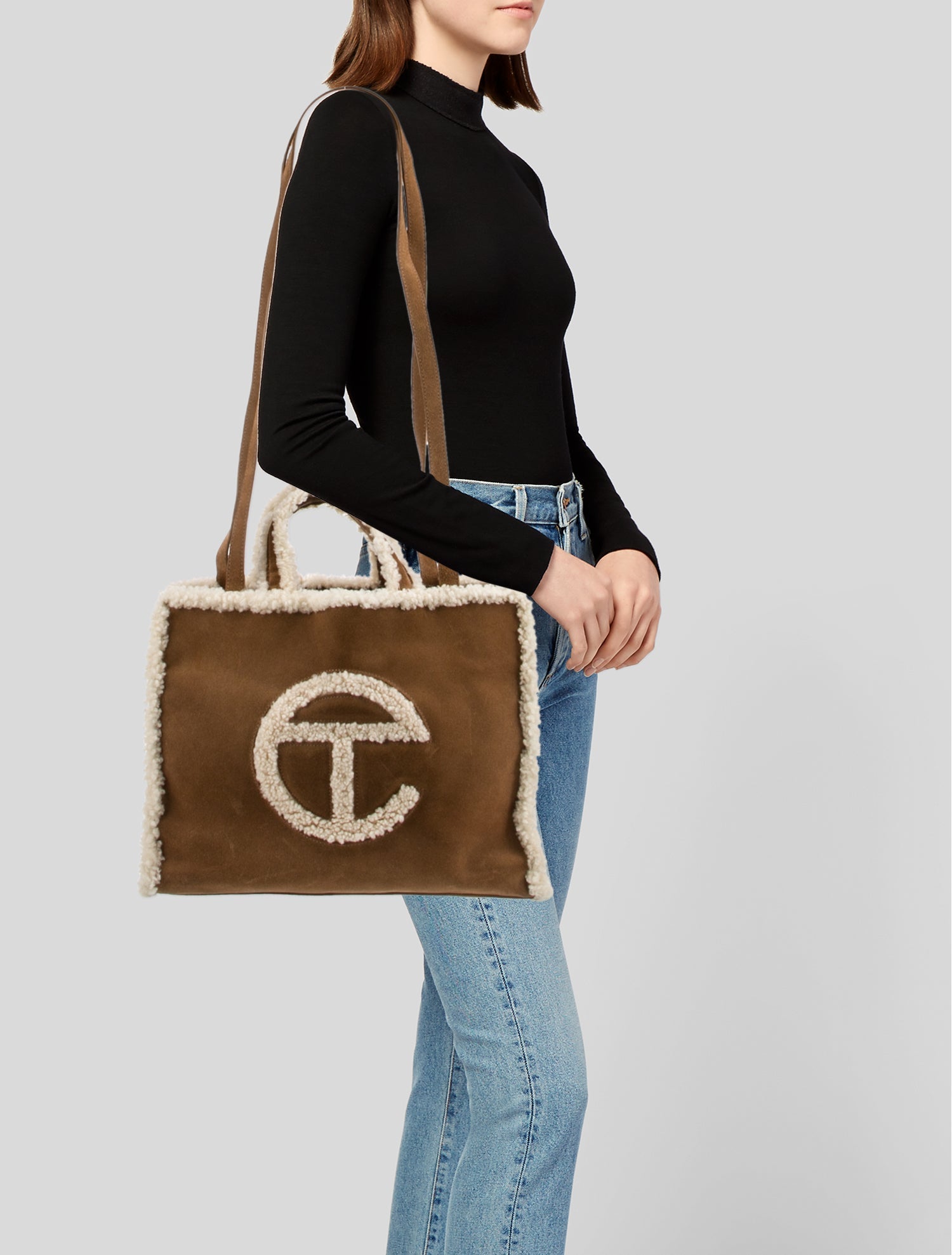 UGG x Telfar Shearling 'Chestnut' Shearling Shopper Medium