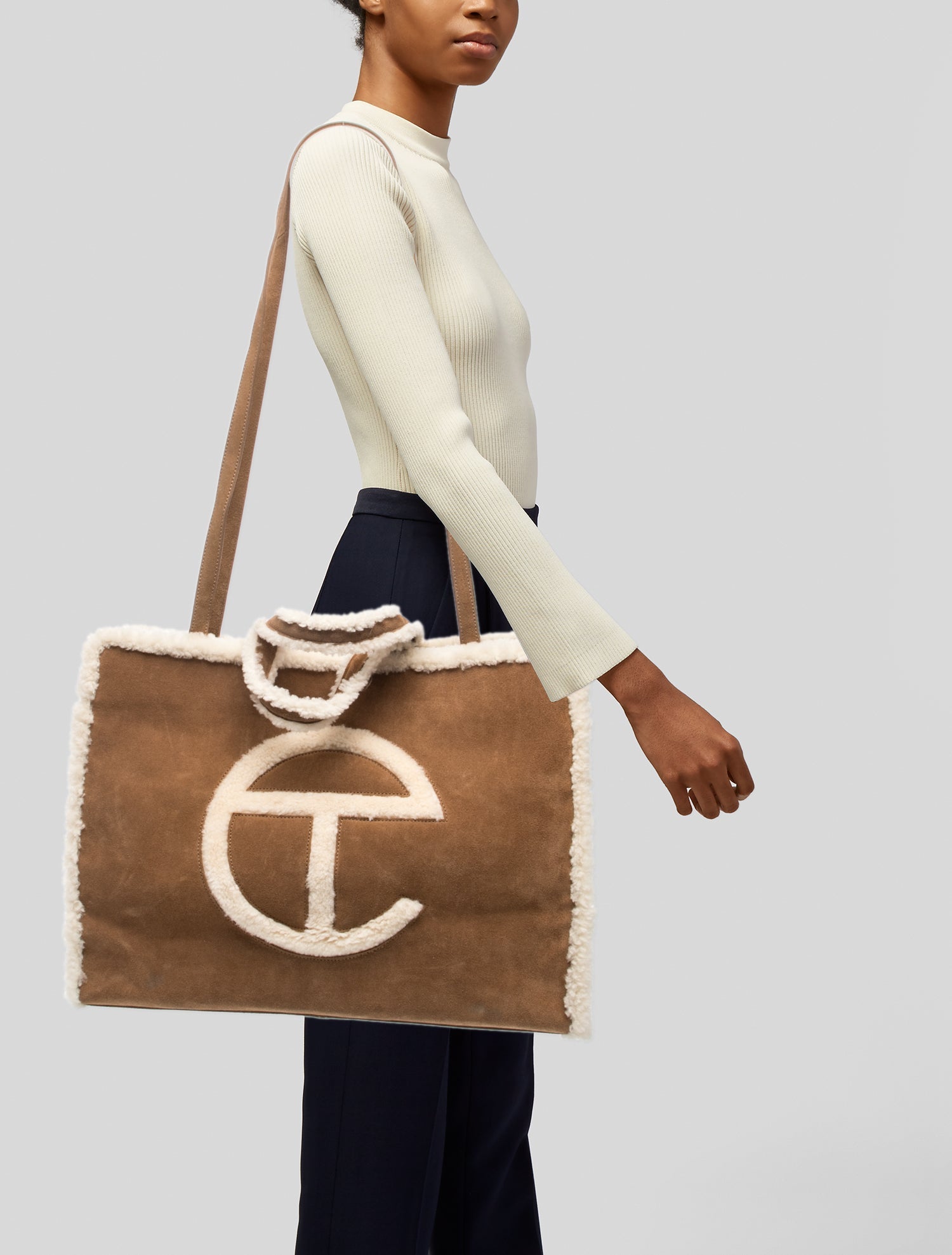 UGG x Telfar Suede Crossbody Bag - Neutrals Totes, Handbags