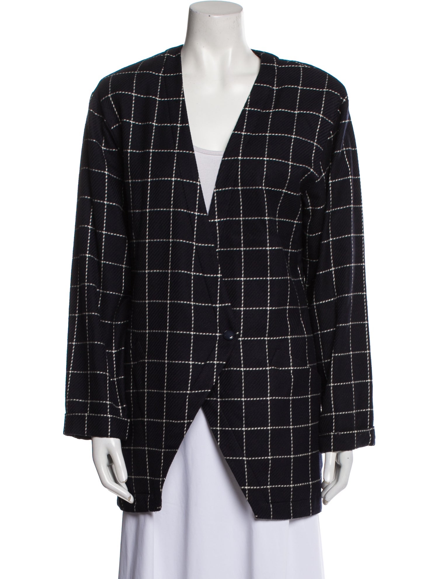 Ungaro Ter Plaid Print Evening Jacket