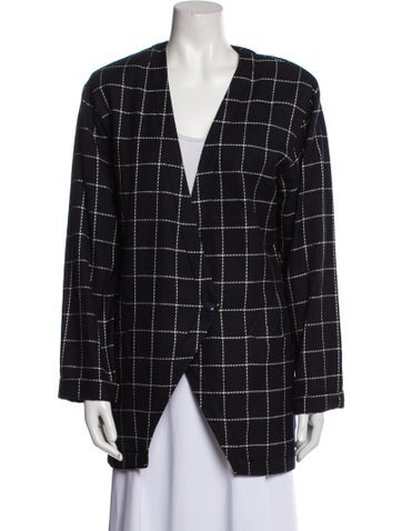 Ungaro Ter Jackets Plaid Print Evening Jacket M