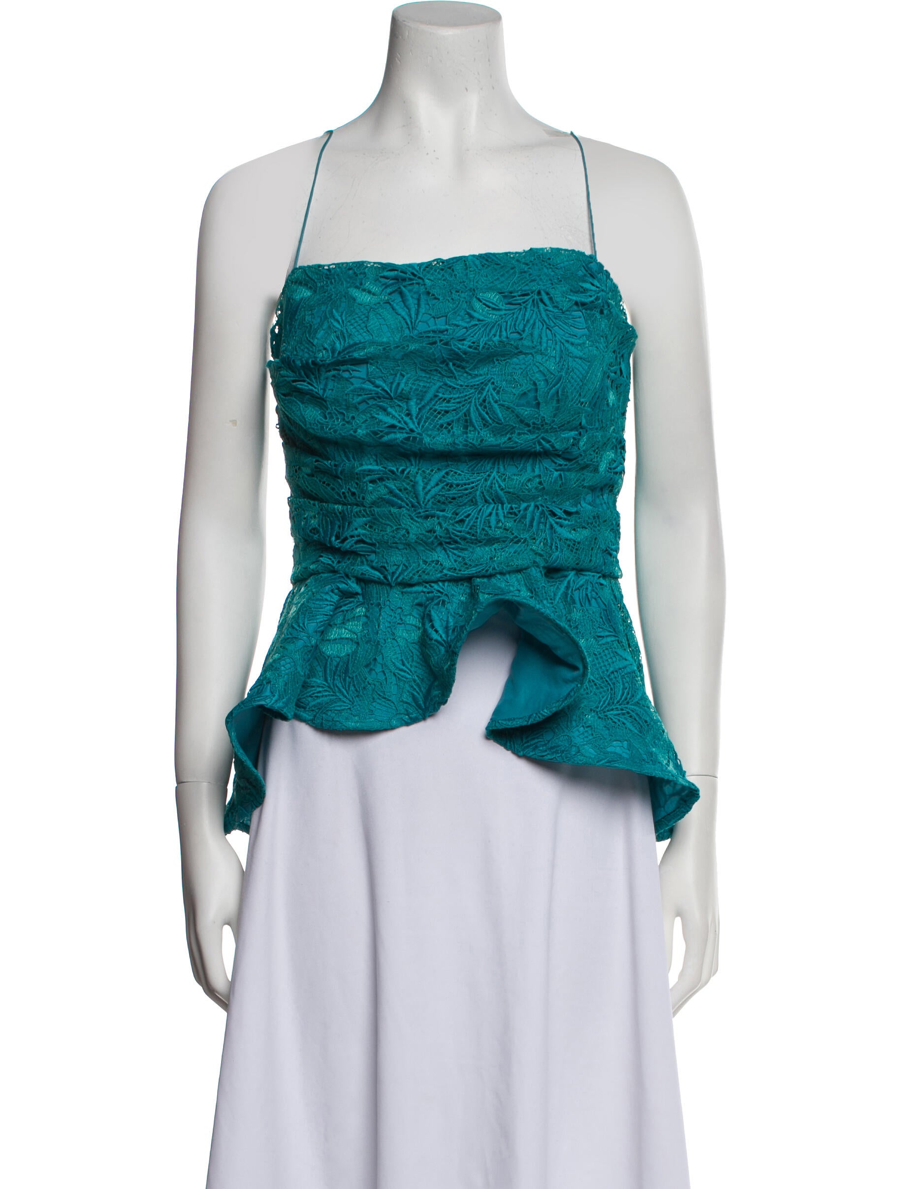 Ungaro Ter Silk Square Neckline Crop Top