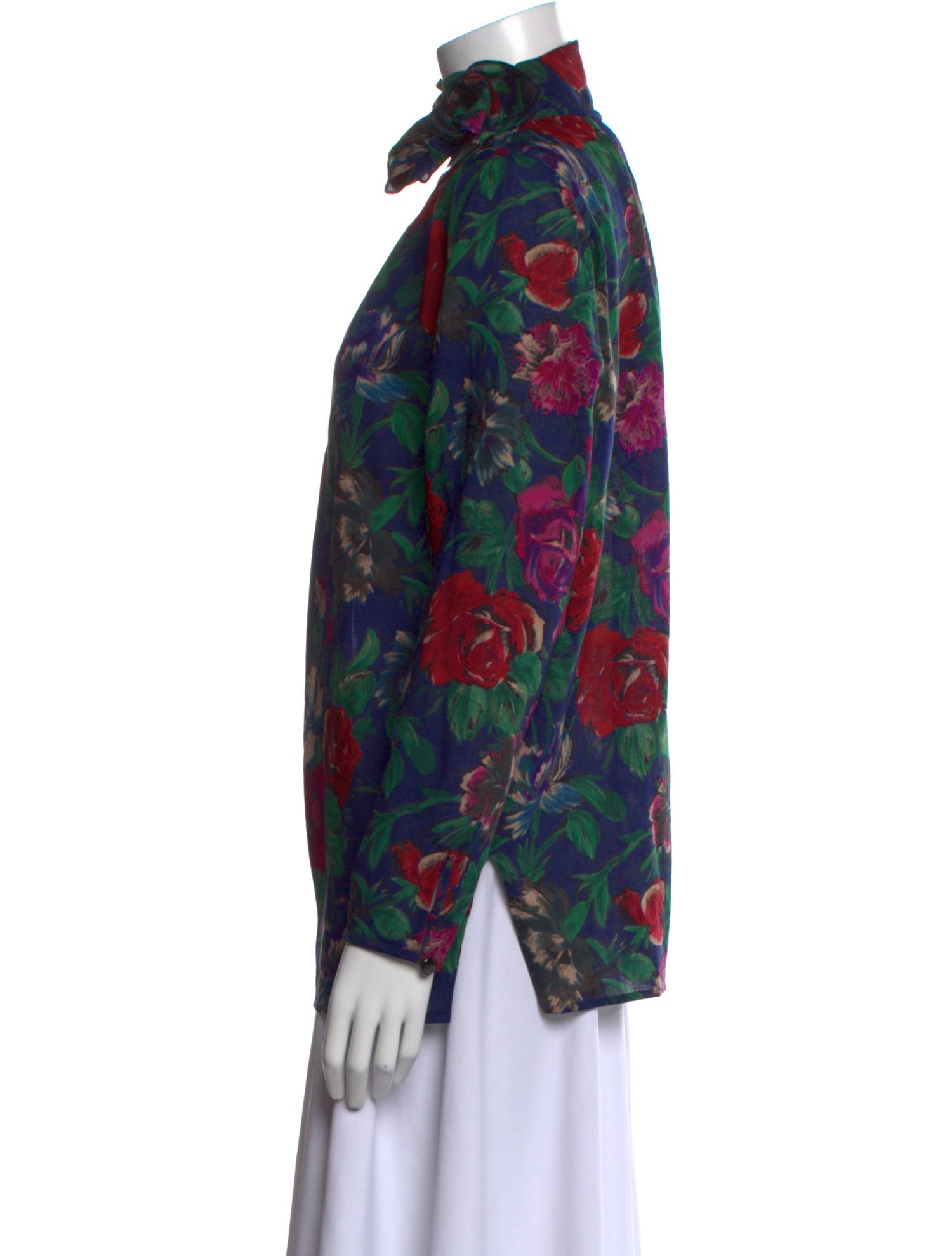 Ungaro Ter Wool Floral Print Blouse