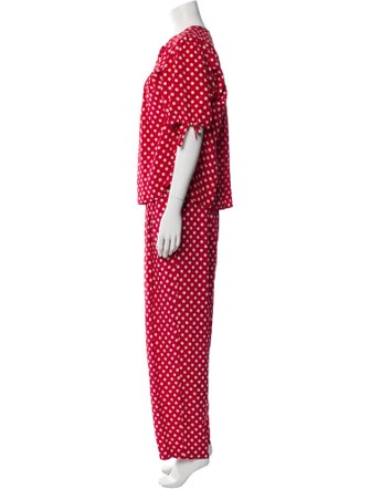 Ungaro Ter Polka Dot Print Cutout Accent Pant Set