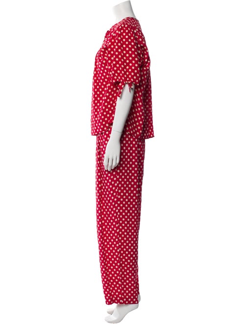 Ungaro Ter Polka Dot Print Cutout Accent Pant Set