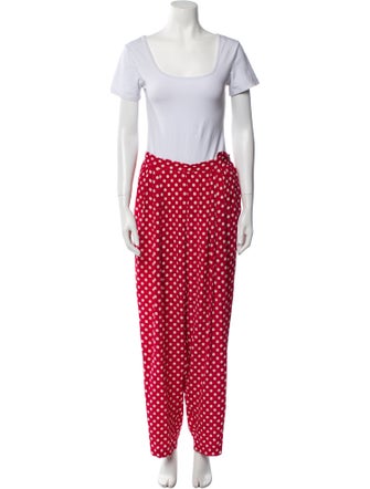 Ungaro Ter Polka Dot Print Cutout Accent Pant Set
