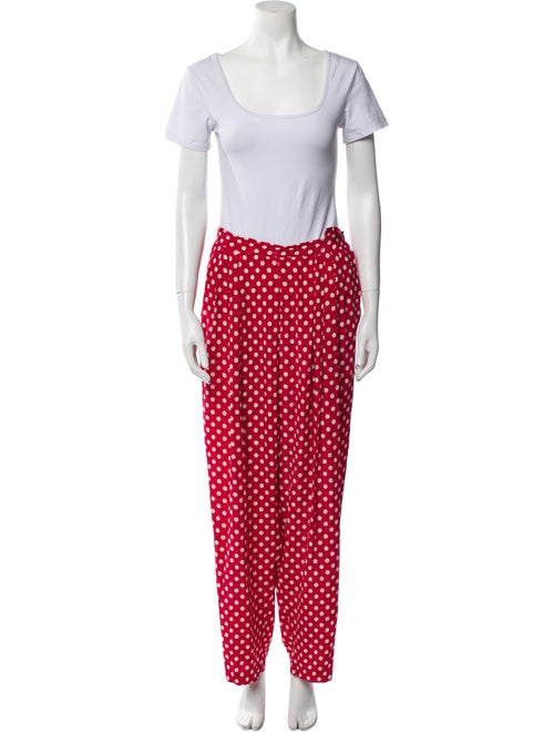 Ungaro Ter Polka Dot Print Cutout Accent Pant Set
