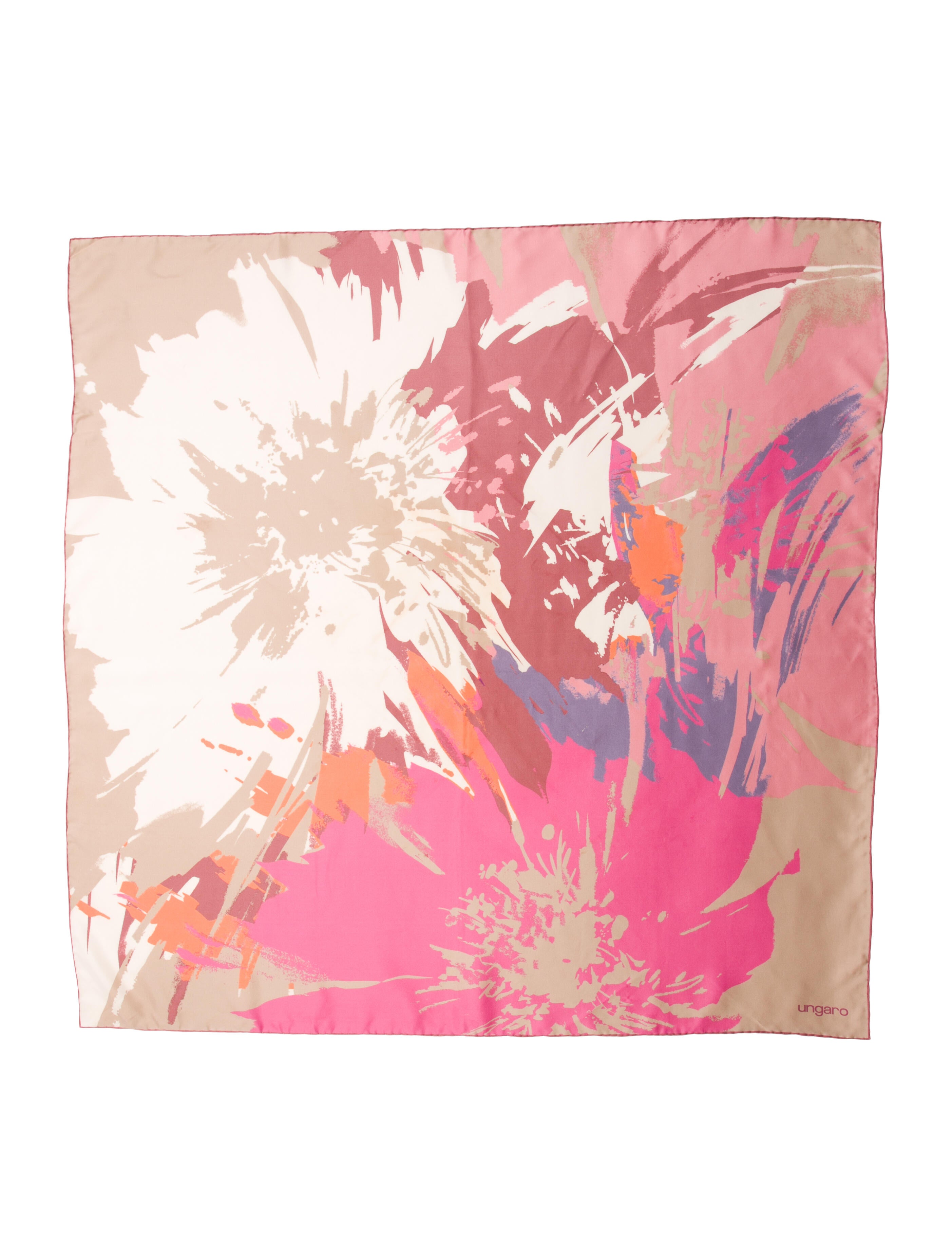 Ungaro Ter Silk Floral Print Scarf