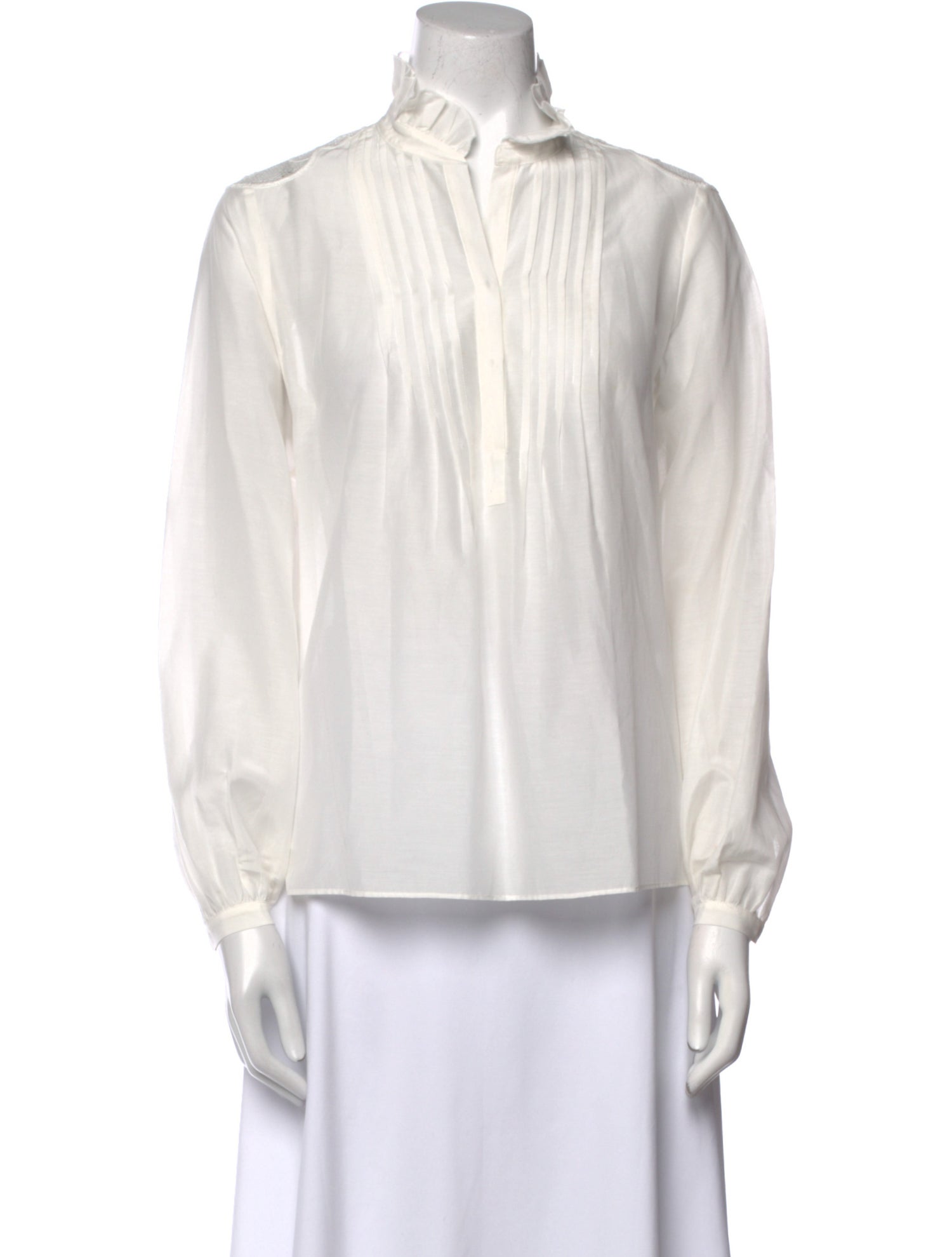 Ungaro Ter Mock Neck Long Sleeve Blouse