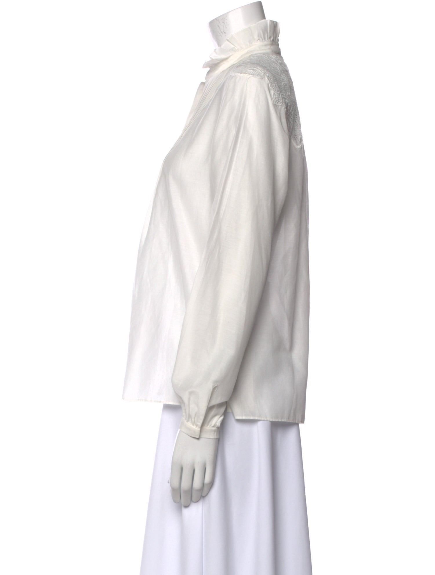 Ungaro Ter Mock Neck Long Sleeve Blouse