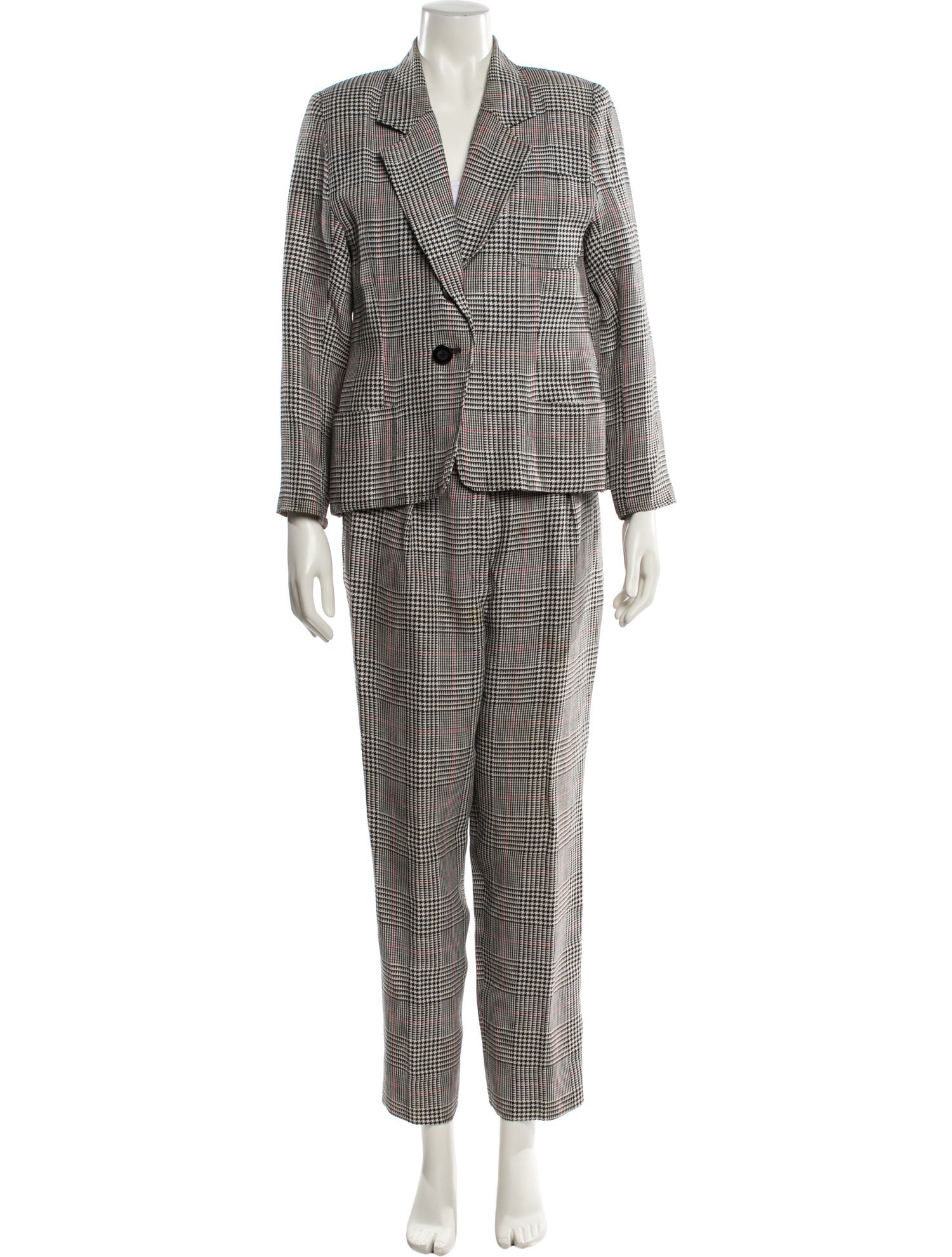 Ungaro Ter Wool Houndstooth Print Pantsuit