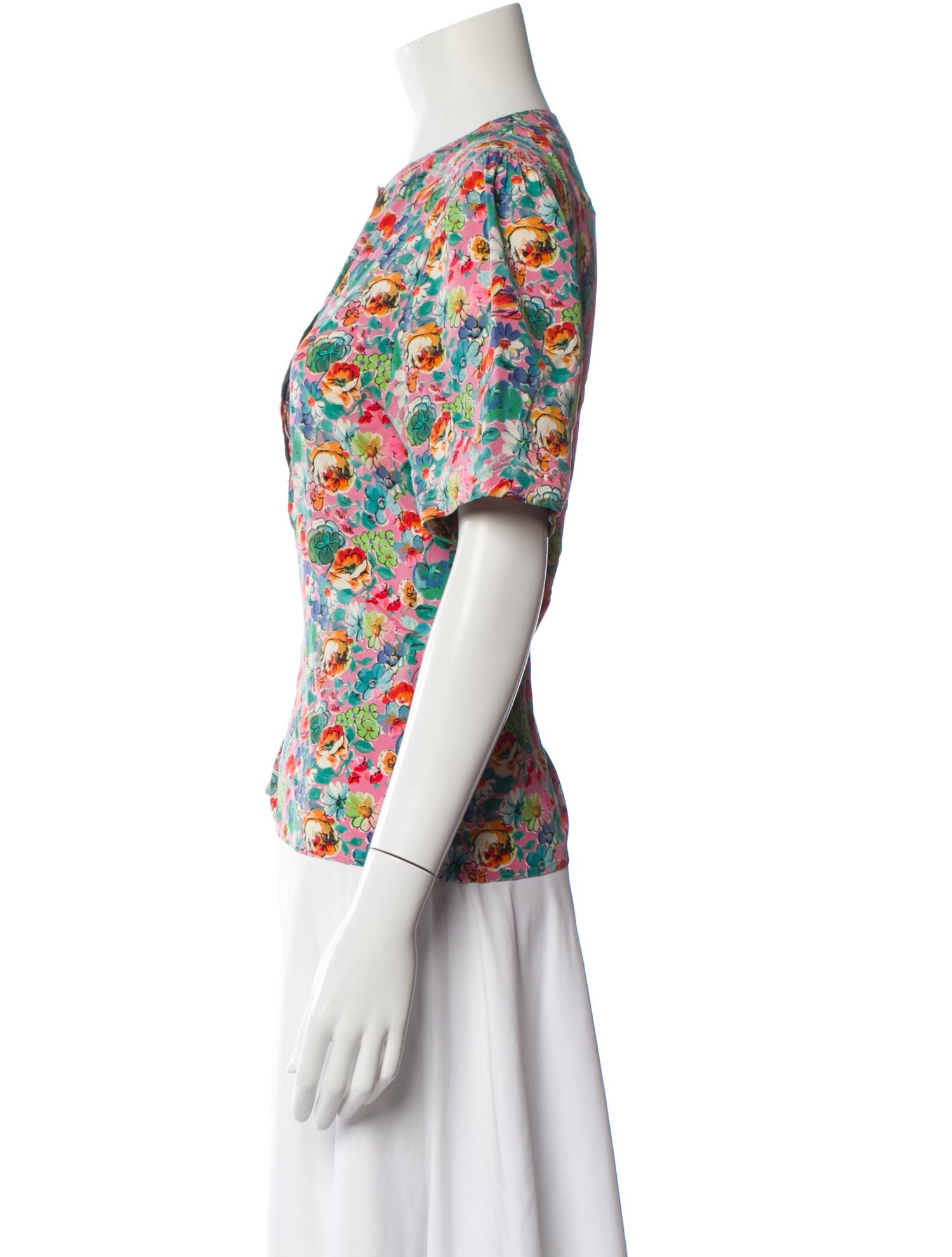 Ungaro Ter Floral Print Crew Neck Blouse