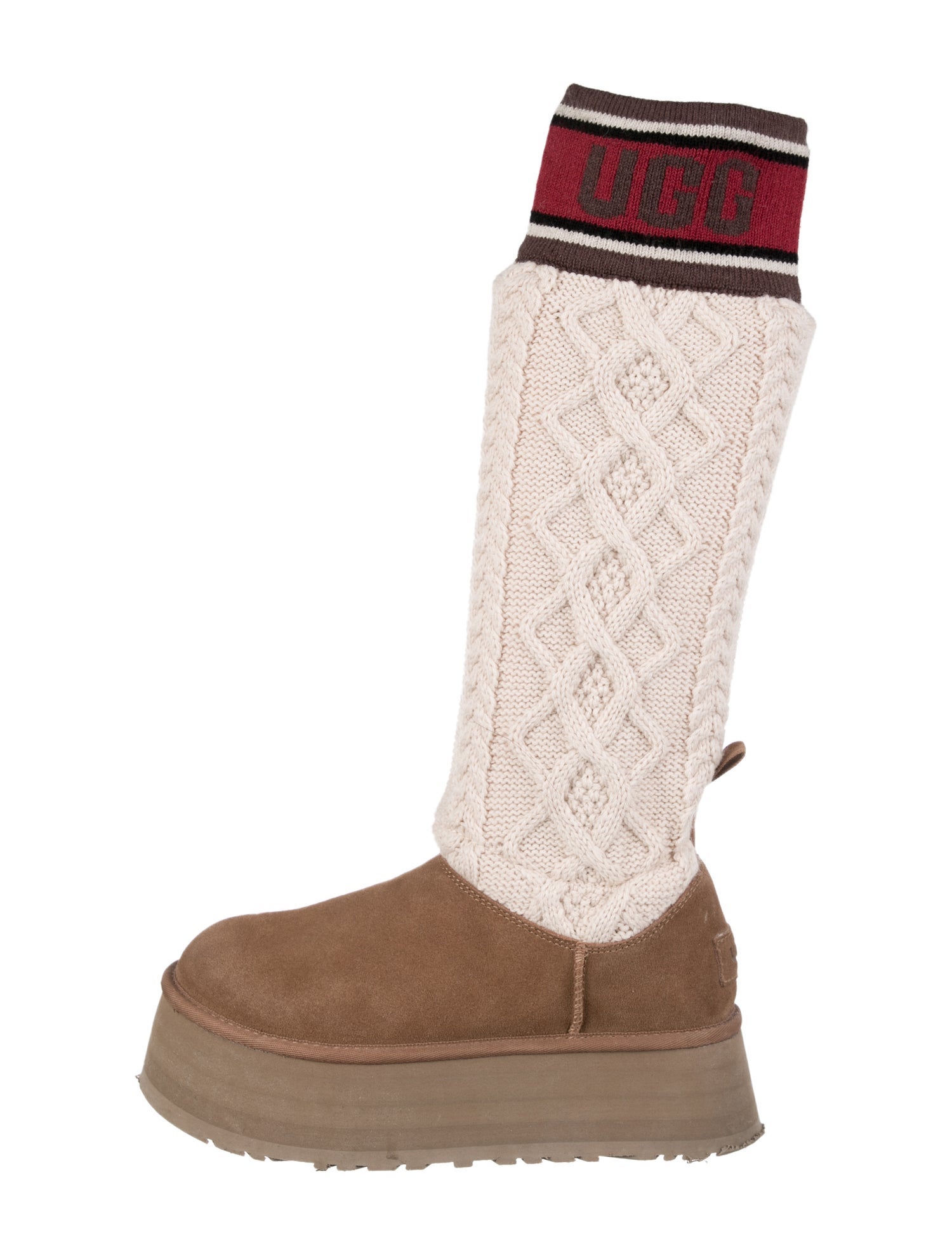 UGG Suede Printed Sock Boots