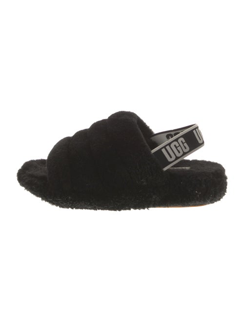 UGG Shearling Printed Slingback Sandals