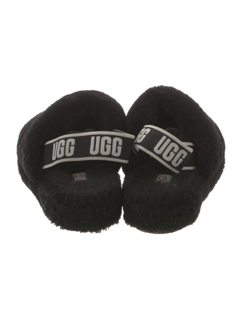 UGG Shearling Printed Slingback Sandals