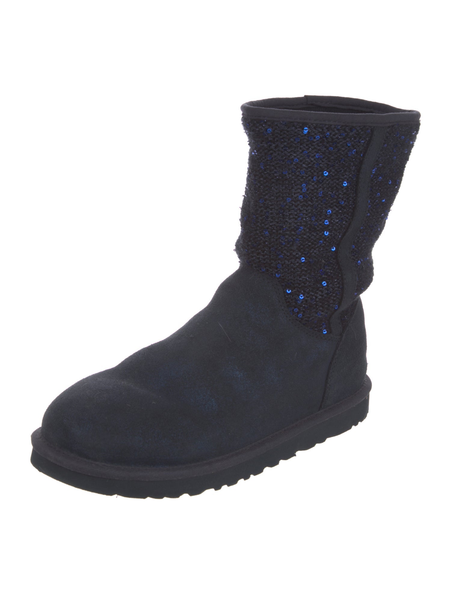 UGG Suede Sequin Embellishments Combat Boots