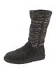 UGG Tweed Pattern Sequin Embellishments Boots