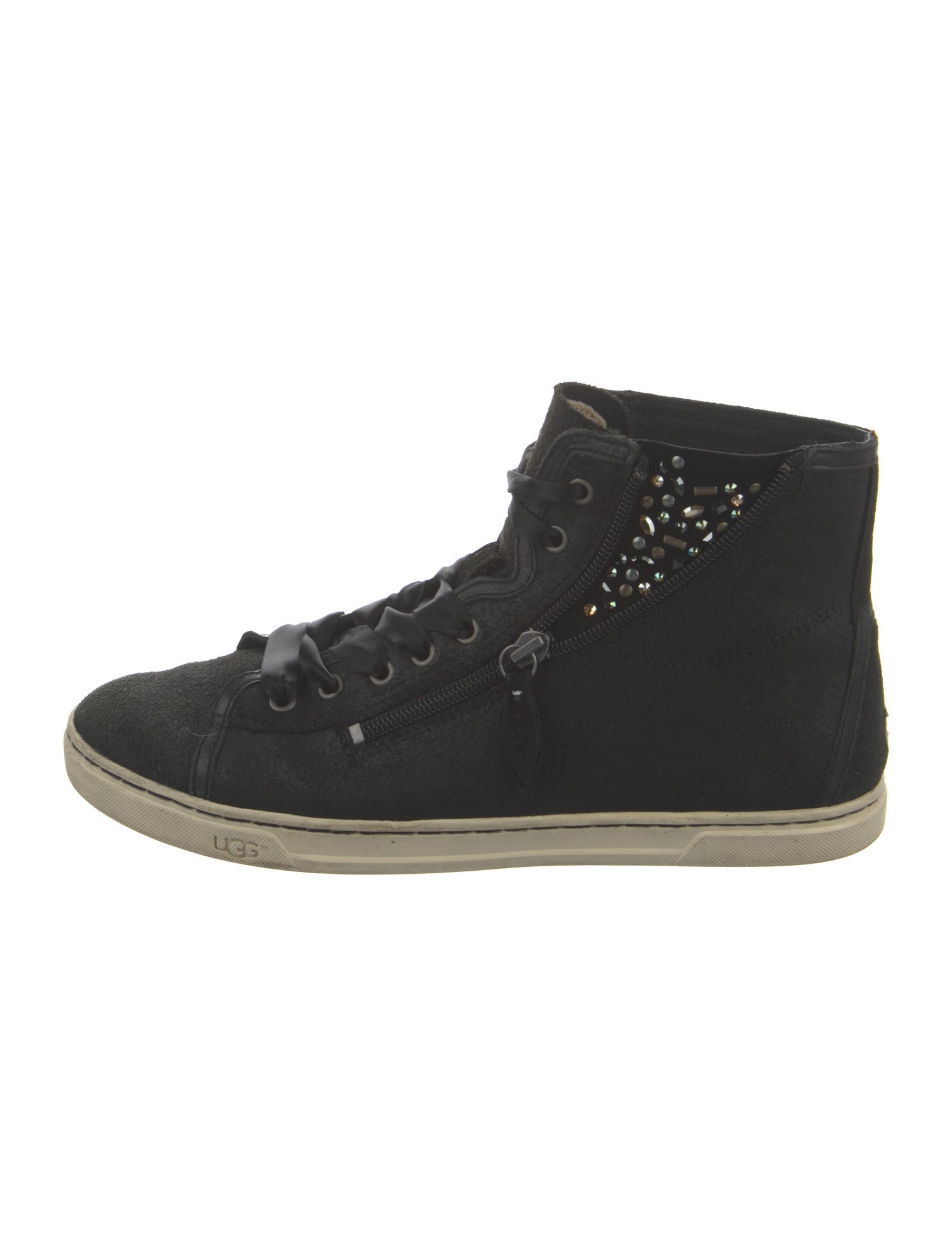UGG Leather Crystal Embellishments Sneakers